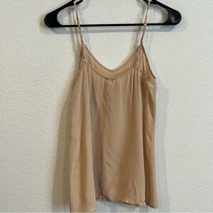 Aritzia Wilfred xsmall silk beige undershirt cami has a few  blue pen marks